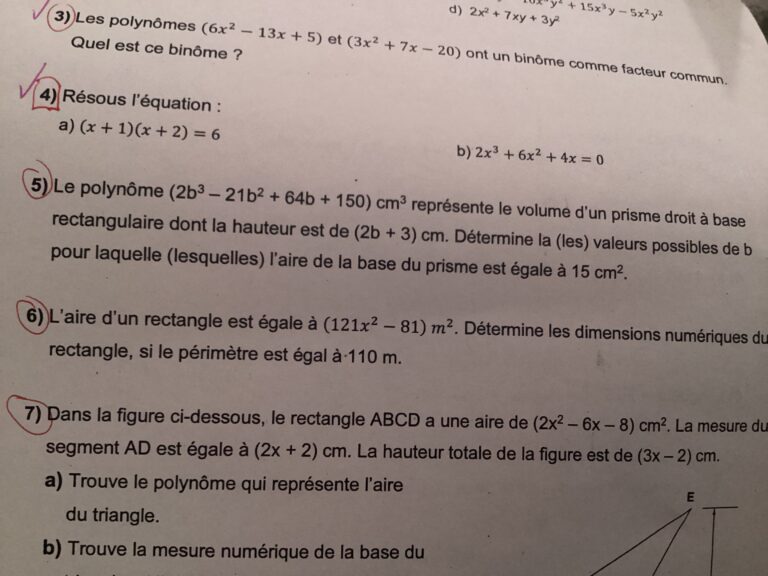 Calcul Aire dʼun rectangle