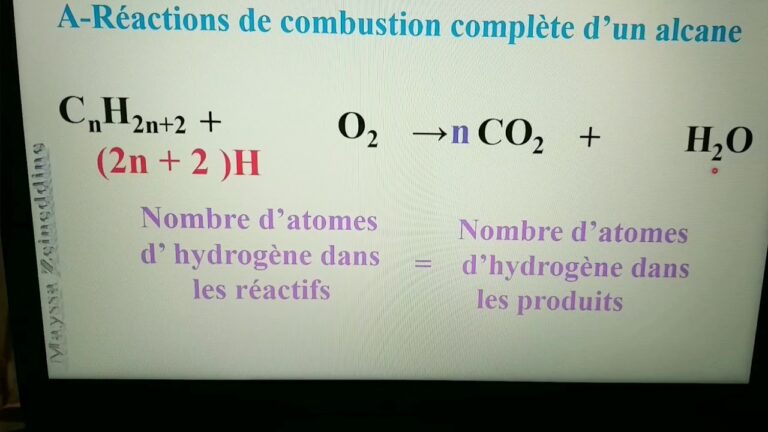 Calcul equation bilan