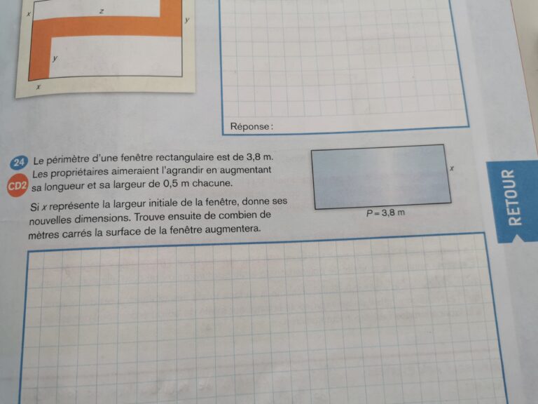 Calcul Périmètre dʼun rectangle