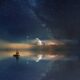 ocean, milky way, boat