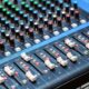 closeup photography of audio mixer